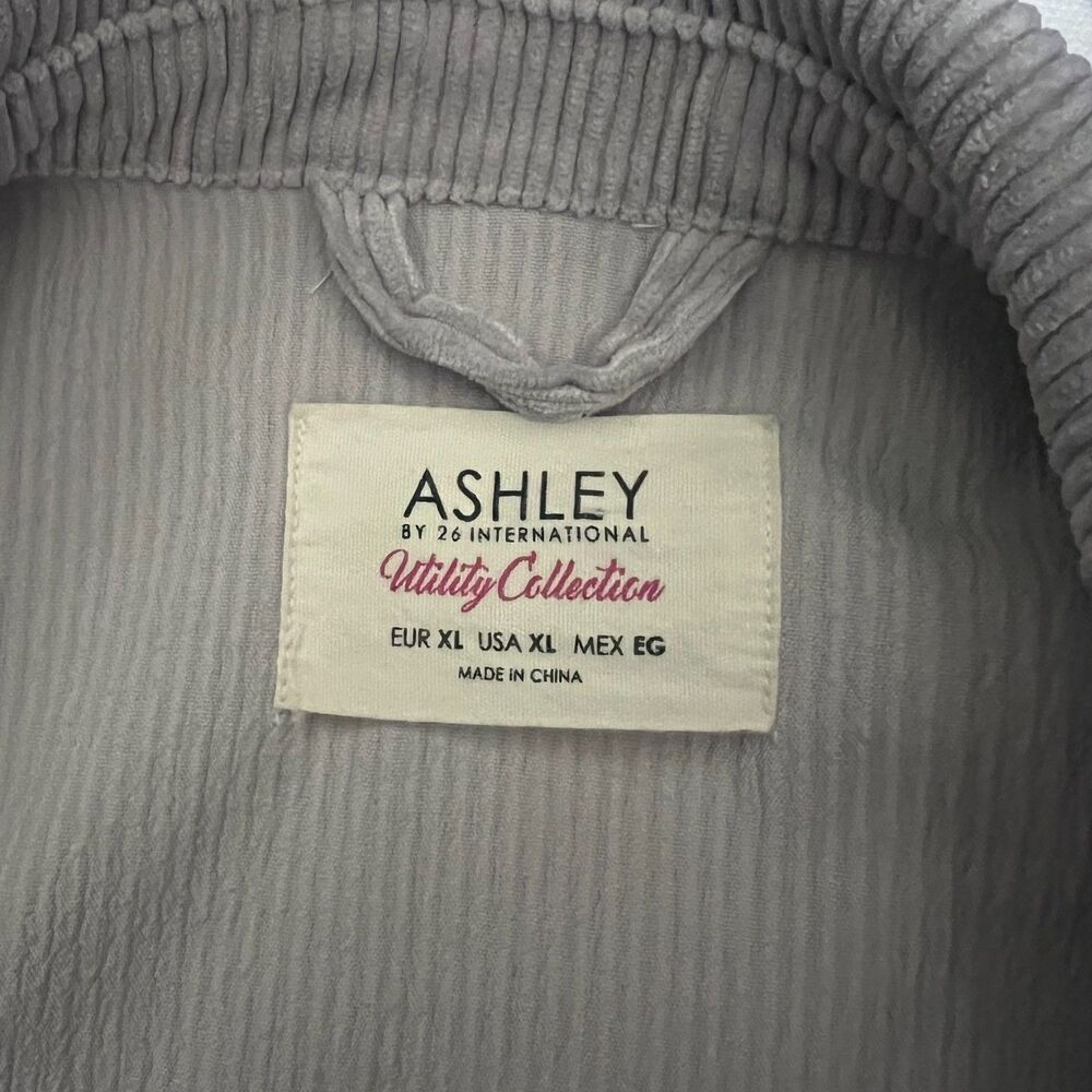 Ashley by 26 International Gray Corduroy Shacket Top XL Gorpcore Utility - Picture 3 of 4